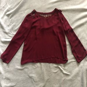 Maroon top